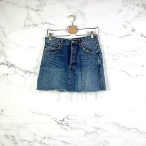 FREE PEOPLE Mini Jean Skirt